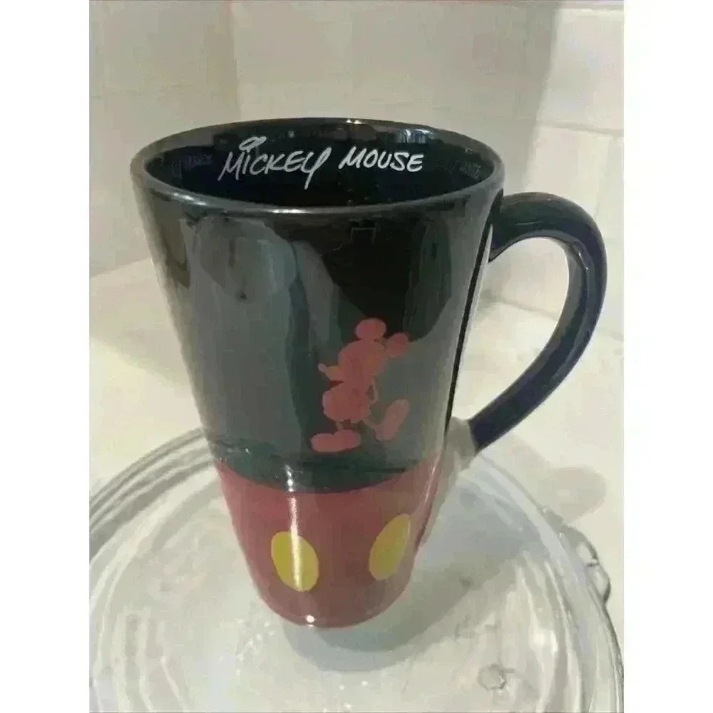 Disney Parks Mickey Mouse Tall Ceramic Latte Mug with Arm & Glove Handle